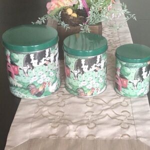 Farmhouse Animal Print Canister Set
